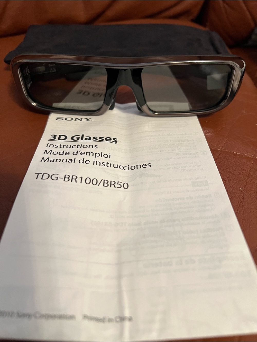 Sony Black 3D Active Glasses with Dark Lenses